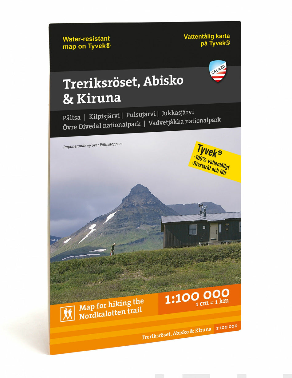 Valokuva kirjasta  Treriksröset, Abisko &amp; Kiruna 1:100 000, kuuluu tuoteryhmään Matkat.