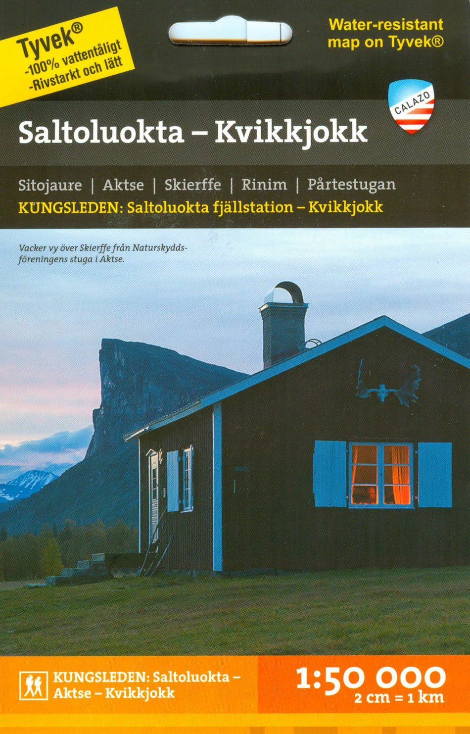 Valokuva kirjasta  Saltoluokta - Kvikkjokk 1:50000, kuuluu tuoteryhmään Matkat.