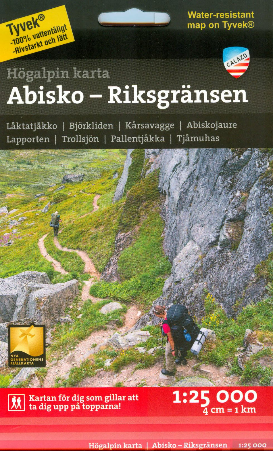 Valokuva kirjasta  Abisko-Riksgränsen 1:25 000, kuuluu tuoteryhmään Matkat.