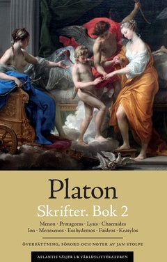 Valokuva kirjasta N/A Skrifter. Bok 2, Menon ; Protagoras ; Lysis ; Charmides ; Ion ; Menexenos ; Euthydemos ; Faidros ; Kratylos, kuuluu tuoteryhmään Ruots muu tieto.