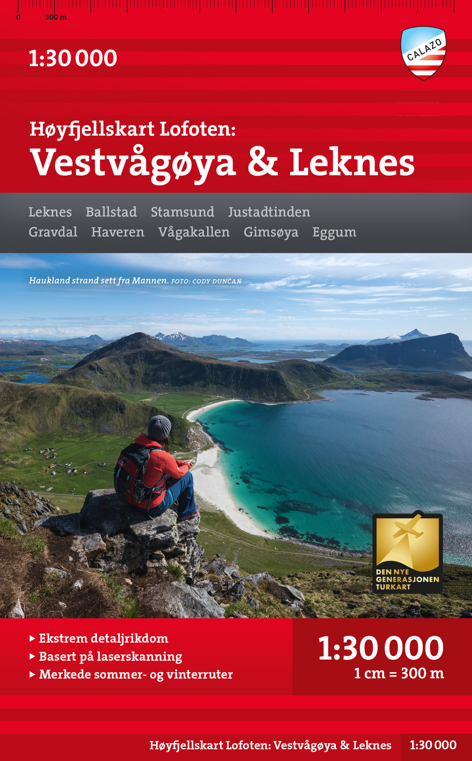 Valokuva kirjasta  Höyfjellskart Lofoten: Vestvågöya - Leknes 1:30 000, kuuluu tuoteryhmään Matkat.