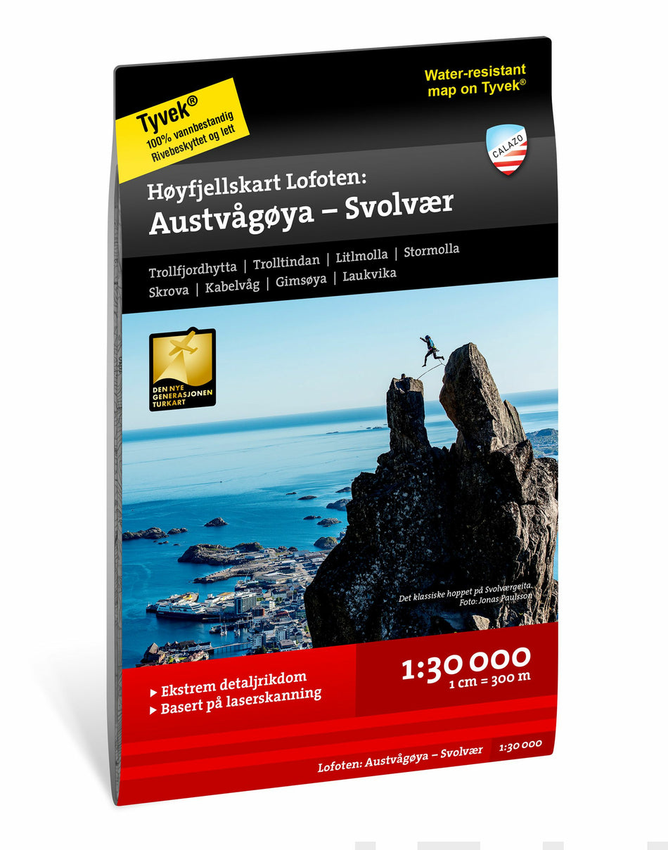 Valokuva kirjasta  Höyfjellskart Lofoten: Austvågöya - Svolvaer 1:30 000, kuuluu tuoteryhmään Matkat.