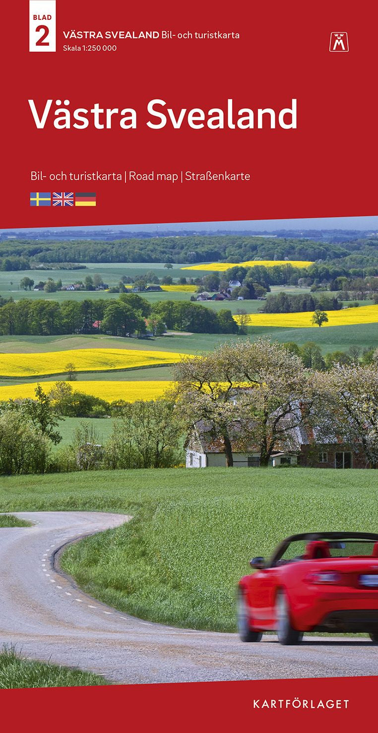 Valokuva kirjasta  2 Västra Svealand, 1:250 000, kuuluu tuoteryhmään Tie- ja opaskartat.