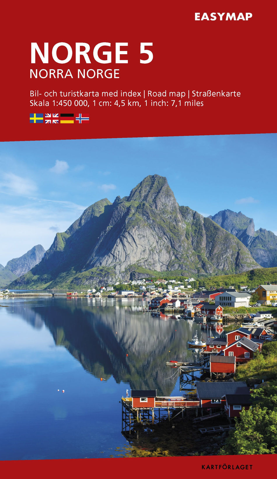 Valokuva kirjasta  Norra Norge 5 EasyMap, 1:450 000, kuuluu tuoteryhmään Tie- ja opaskartat.