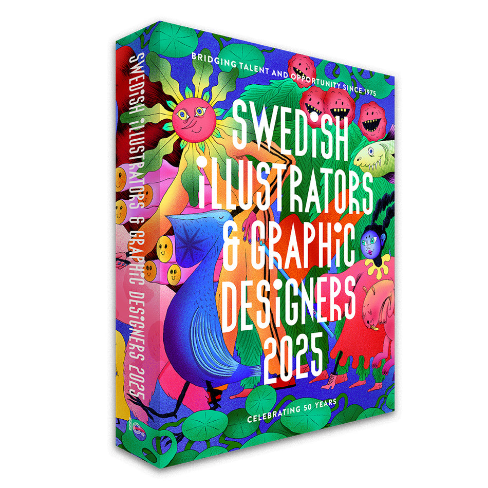 Valokuva kirjasta  Swedish Illustrators &amp; Graphic Designers 2025, kuuluu tuoteryhmään Ruots harrasteet taide.