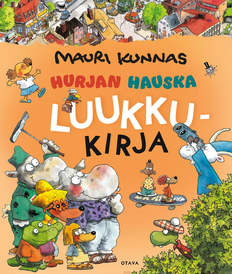 Valokuva kirjasta Mauri Kunnas Hurjan hauska luukkukirja, kuuluu tuoteryhmään Lasten kuvakirjat.