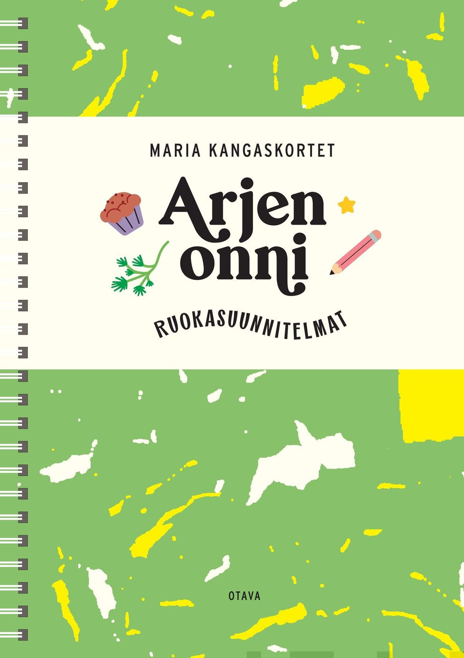 Valokuva kirjasta Maria Kangaskortet Arjen onni Ruokasuunnitelmat, kuuluu tuoteryhmään Urheilu harrasteet.