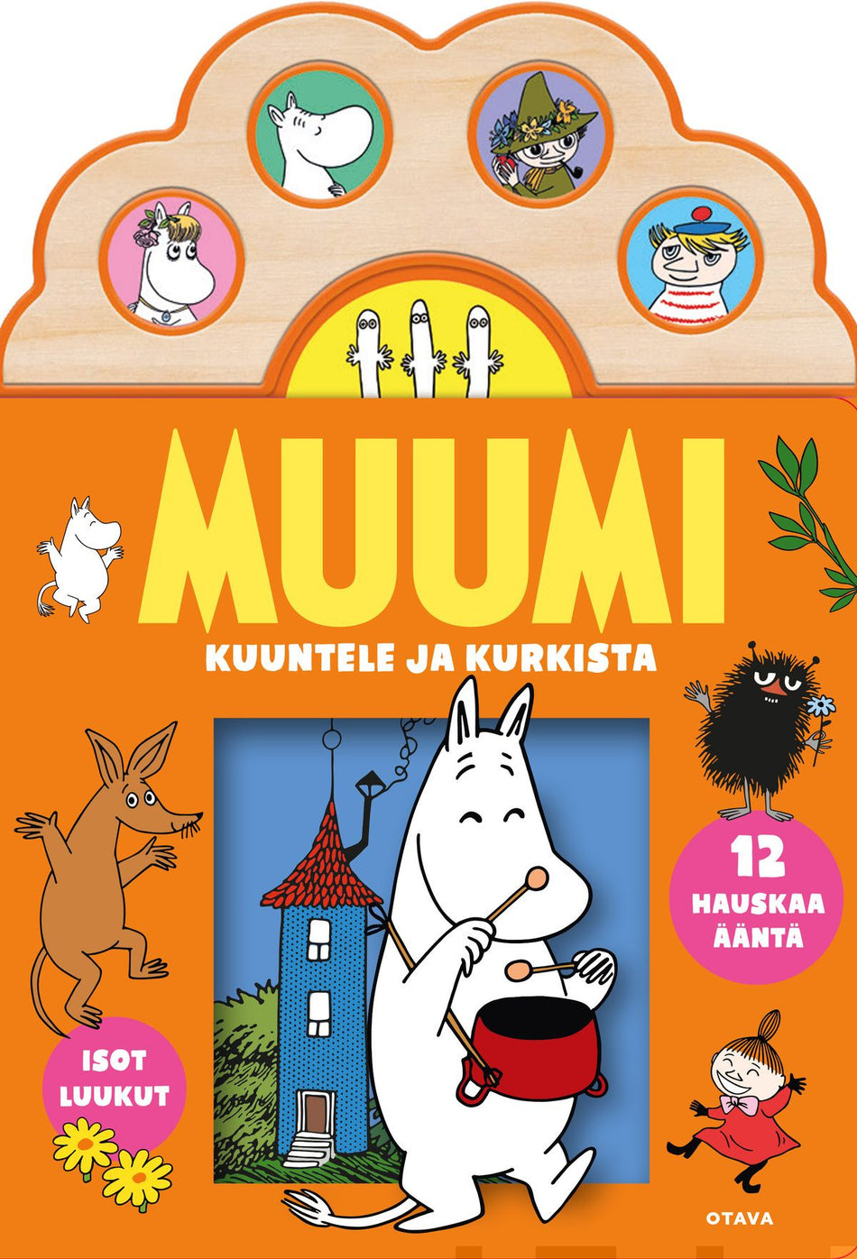 Valokuva kirjasta Heli Anneli Virtanen Muumit Kuuntele ja kurkista, kuuluu tuoteryhmään Lasten kuvakirjat.
