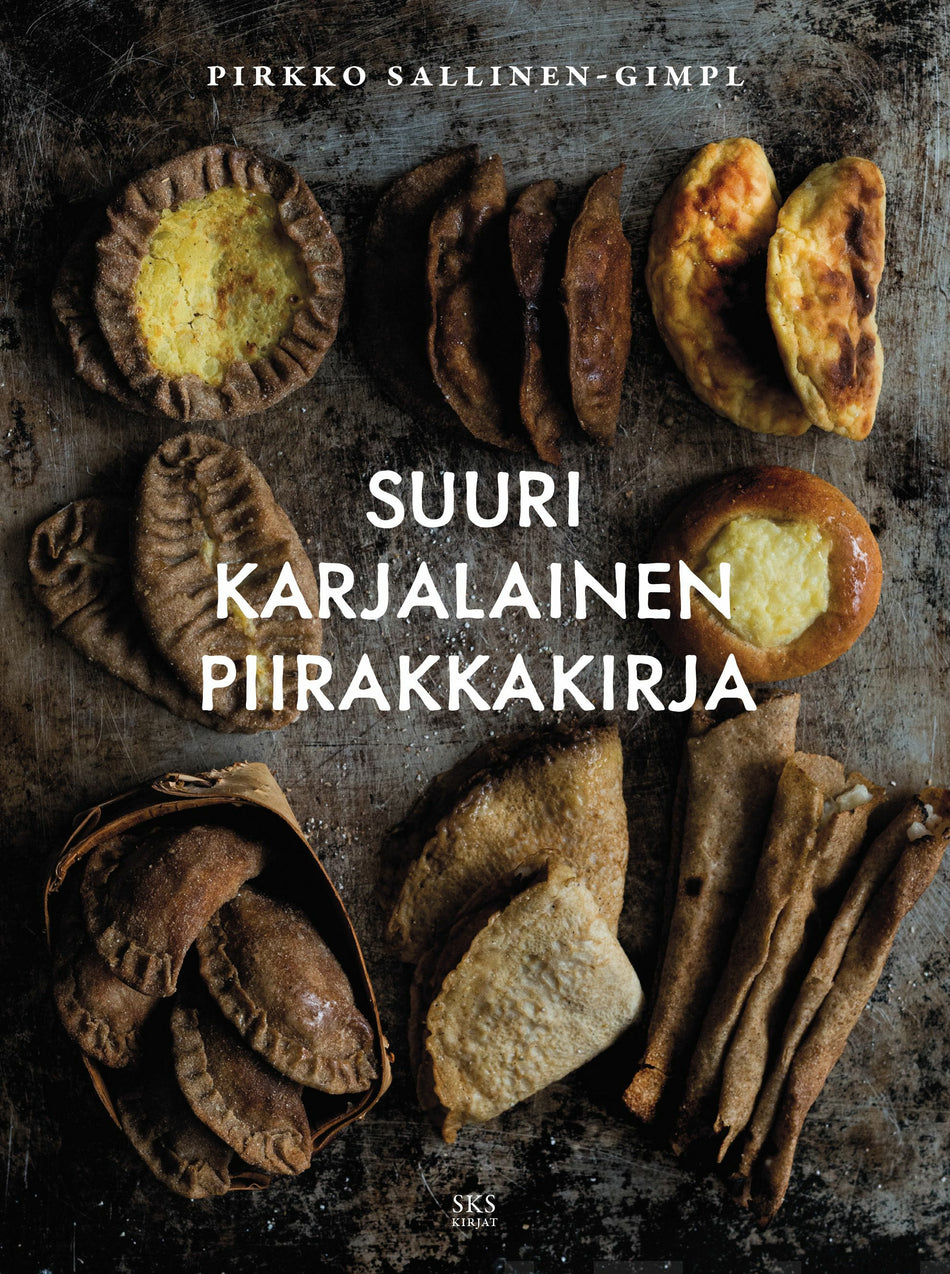 Valokuva kirjasta Pirkko Sallinen-Gimpl Suuri karjalainen piirakkakirja, kuuluu tuoteryhmään Keittokirjat sisustus.