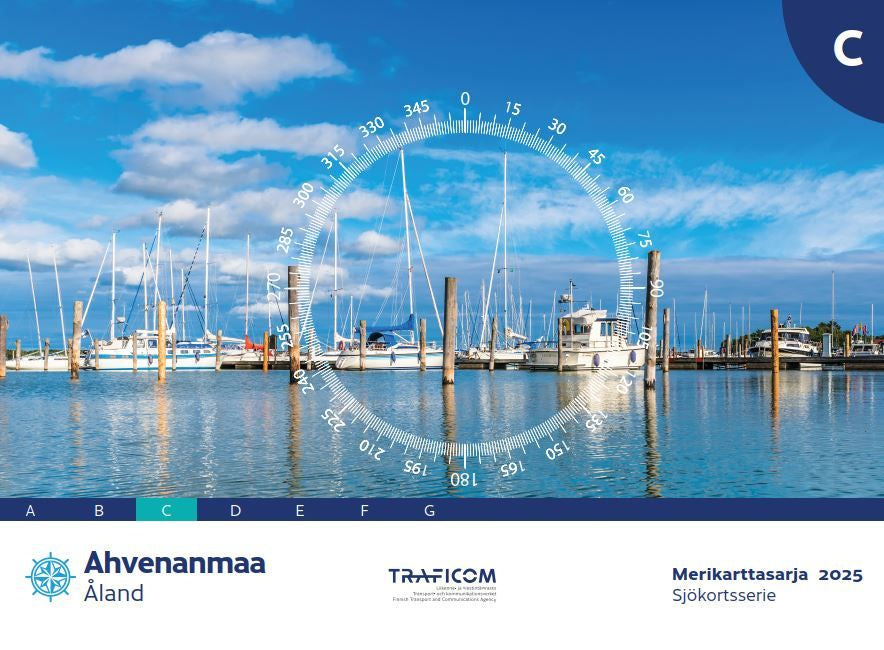 Valokuva kirjasta  Merikarttasarja C Åland Ahvenanmaa, kuuluu tuoteryhmään Meri- rannikkokartat.