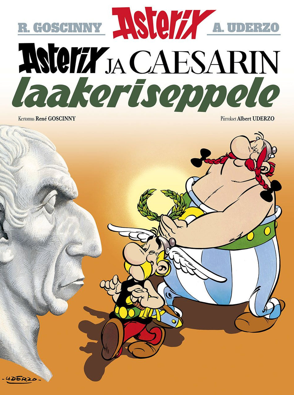 Valokuva kirjasta René Goscinny Asterix 18: Asterix ja Caesarin laakeriseppele, kuuluu tuoteryhmään Sarjakuvat.