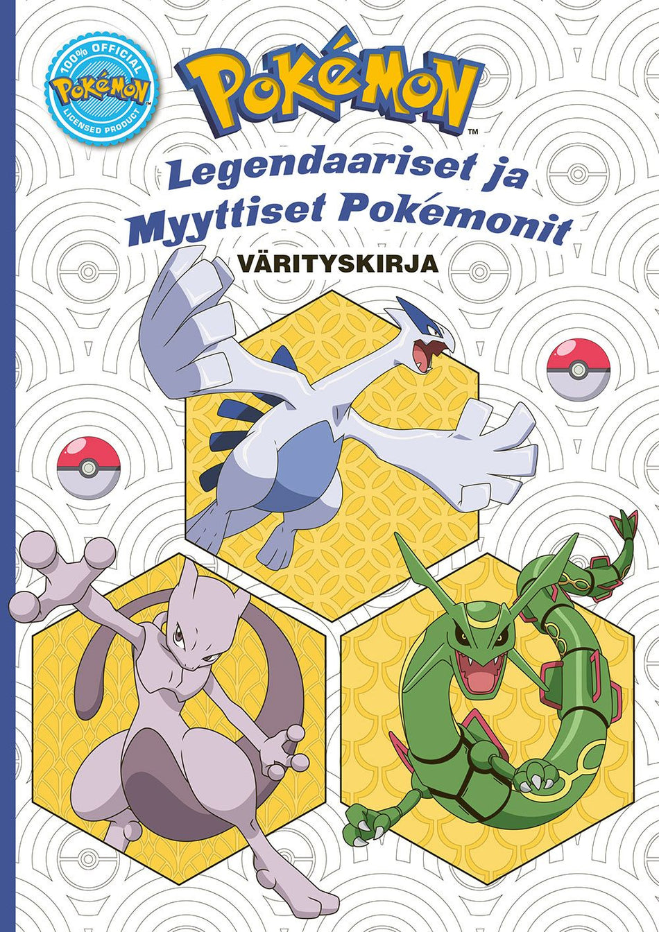 Valokuva kirjasta  Pokémon värityskirja: Legendaariset ja myyttiset Pokémonit, kuuluu tuoteryhmään Väritys-puuhakirjat.