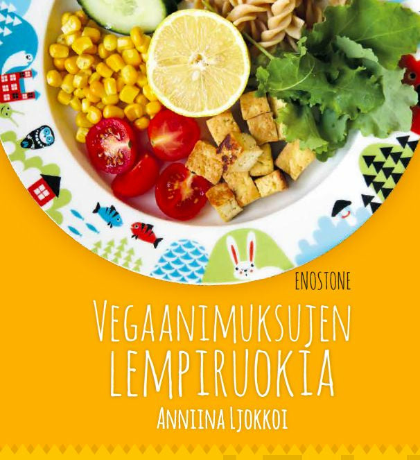 Valokuva kirjasta Anniina Ljokkoi Vegaanimuksujen lempiruokia, kuuluu tuoteryhmään Keittokirjat sisustus.