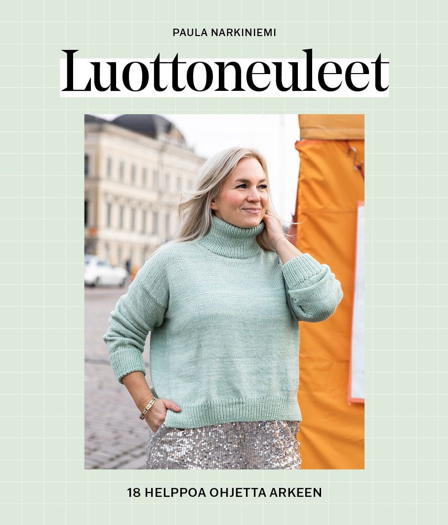 Valokuva kirjasta Paula Narkiniemi Luottoneuleet – 18 helppoa ohjetta arkeen, kuuluu tuoteryhmään Urheilu harrasteet.