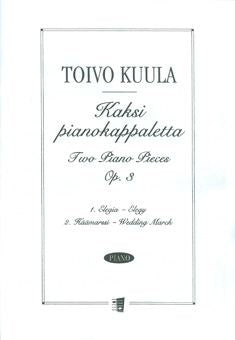 Valokuva kirjasta  Kaksi pianokappaletta / Two Piano Pieces op 3, kuuluu tuoteryhmään Musiikki.