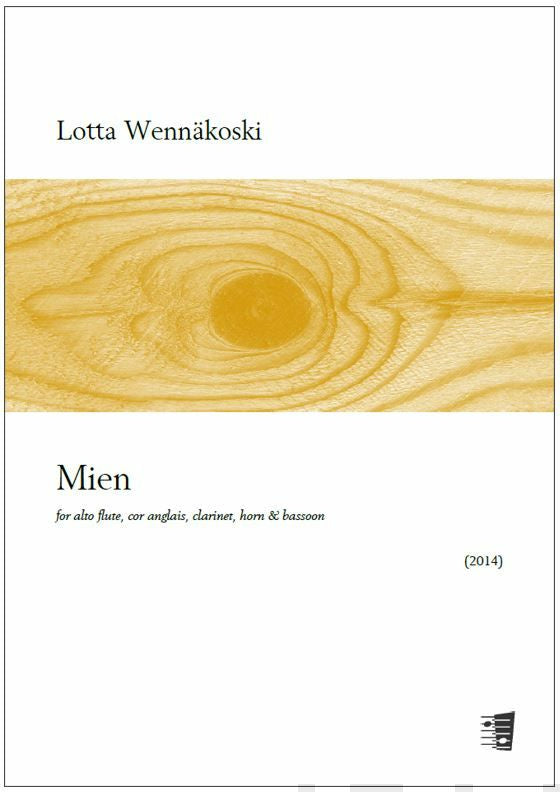 Valokuva kirjasta  Mien for alto flute, cor anglais, clarinet, horn &amp; bassoon - Score &amp; parts, kuuluu tuoteryhmään Musiikki.