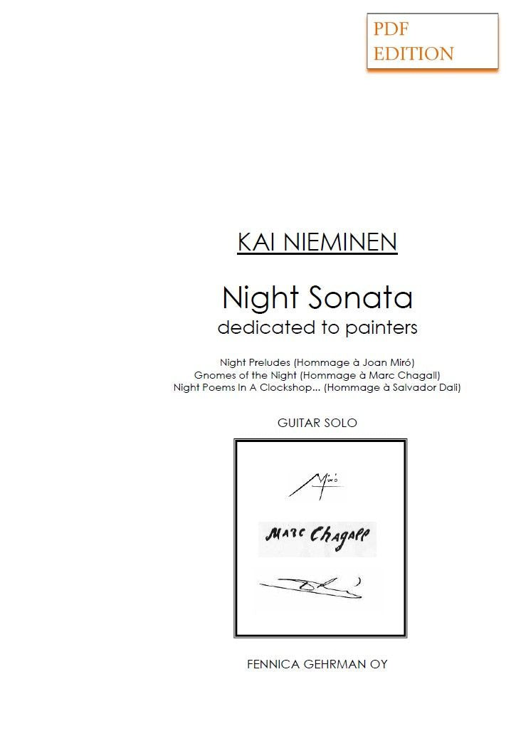 Valokuva kirjasta  Night Sonata (PDF) — Guitar, kuuluu tuoteryhmään E-kirjat tieto.