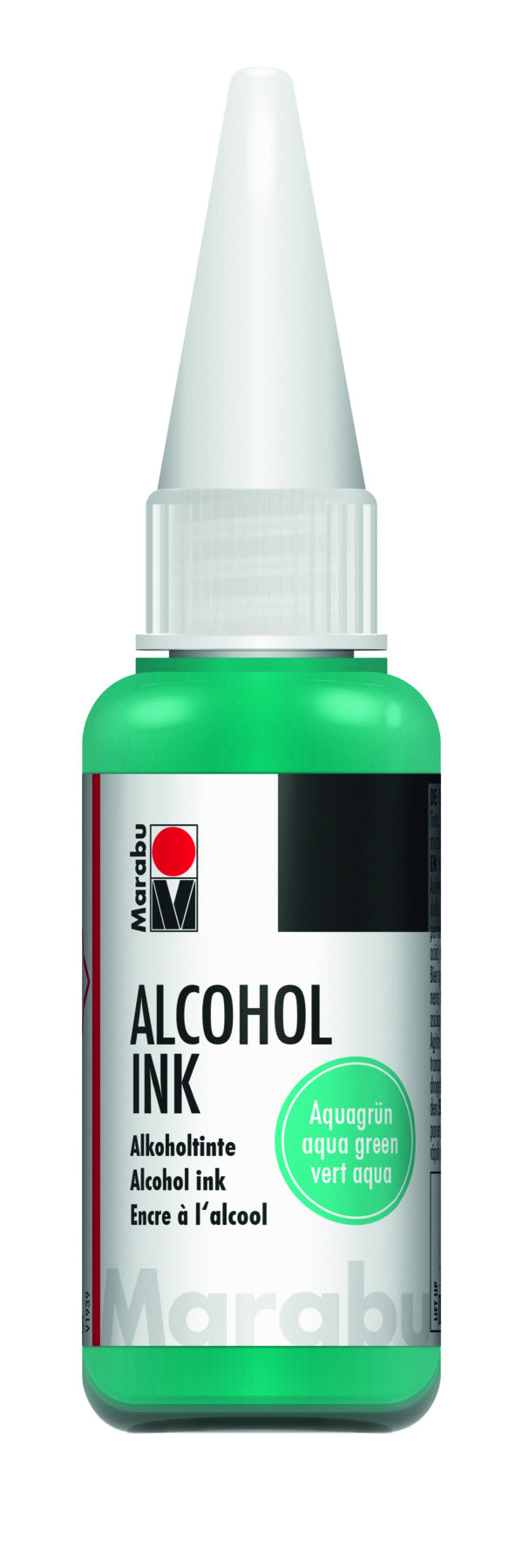 Valokuva tuotteesta Alkoholimuste 20ml mintunvihreä, Marabu Alcohol ink 297 aqua green, kuuluu tuoteryhmään Taidetarvikkeet.