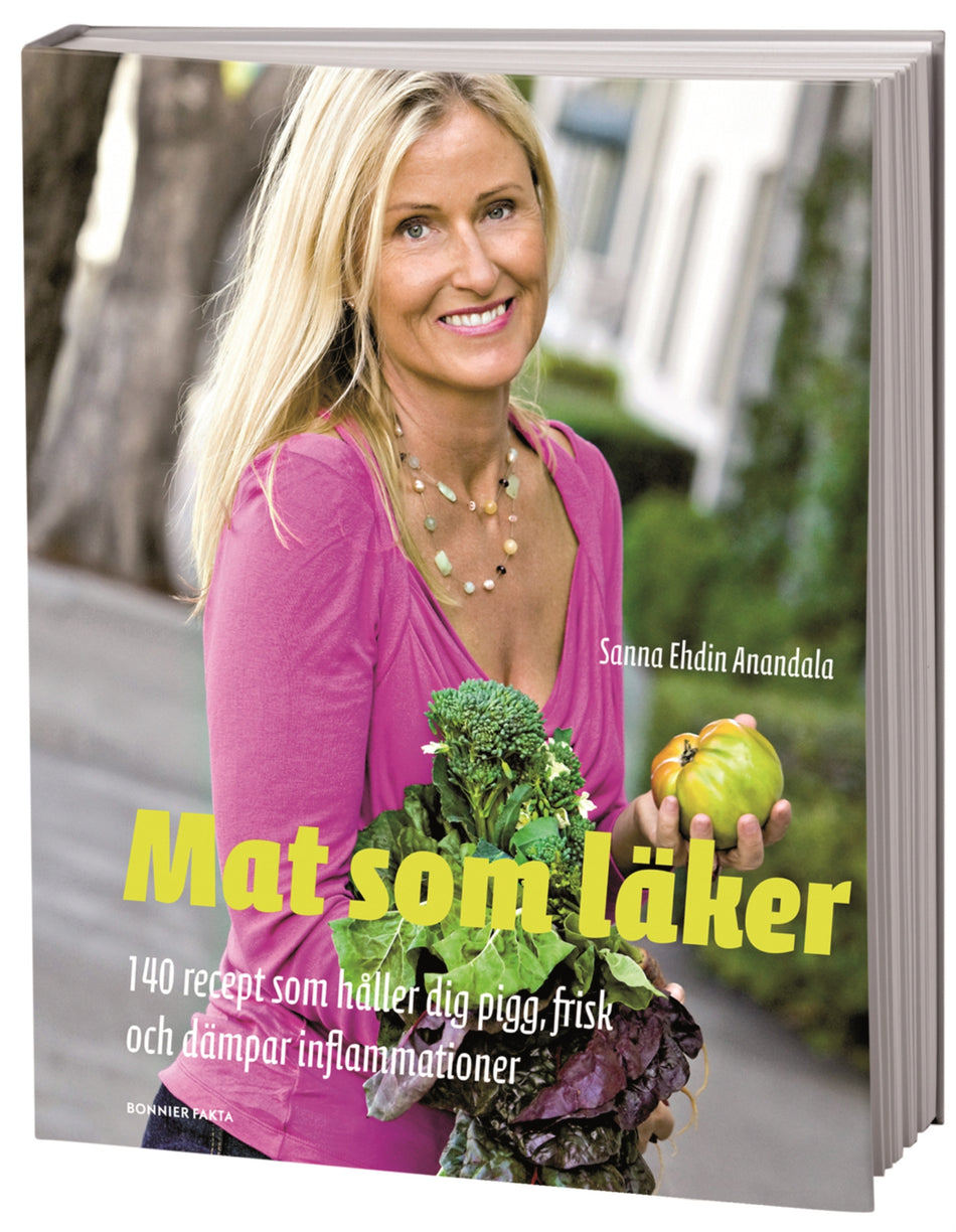 Valokuva kirjasta Sanna Ehdin Mat som läker : 140 recept som håller dig pigg, frisk och dämpar inflammationer, kuuluu tuoteryhmään Ruots harrasteet taide.