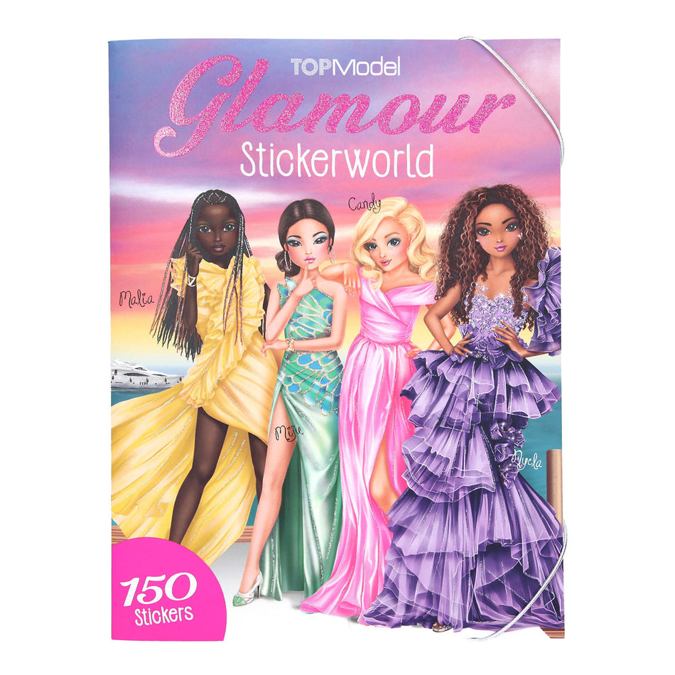 Valokuva kirjasta  TOPModel Glamour Stickerworld, kuuluu tuoteryhmään Väritys-puuhakirjat.