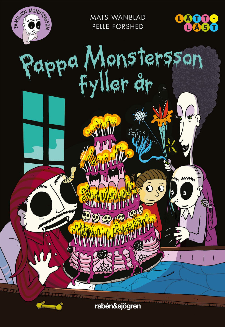 Valokuva kirjasta Mats Wänblad Pappa Monstersson fyller år, kuuluu tuoteryhmään Ruots lapset nuoret ja sarjakuvat.