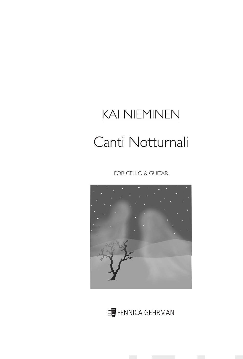 Valokuva kirjasta  Canti notturnali : for cello and guitar, kuuluu tuoteryhmään Musiikki.