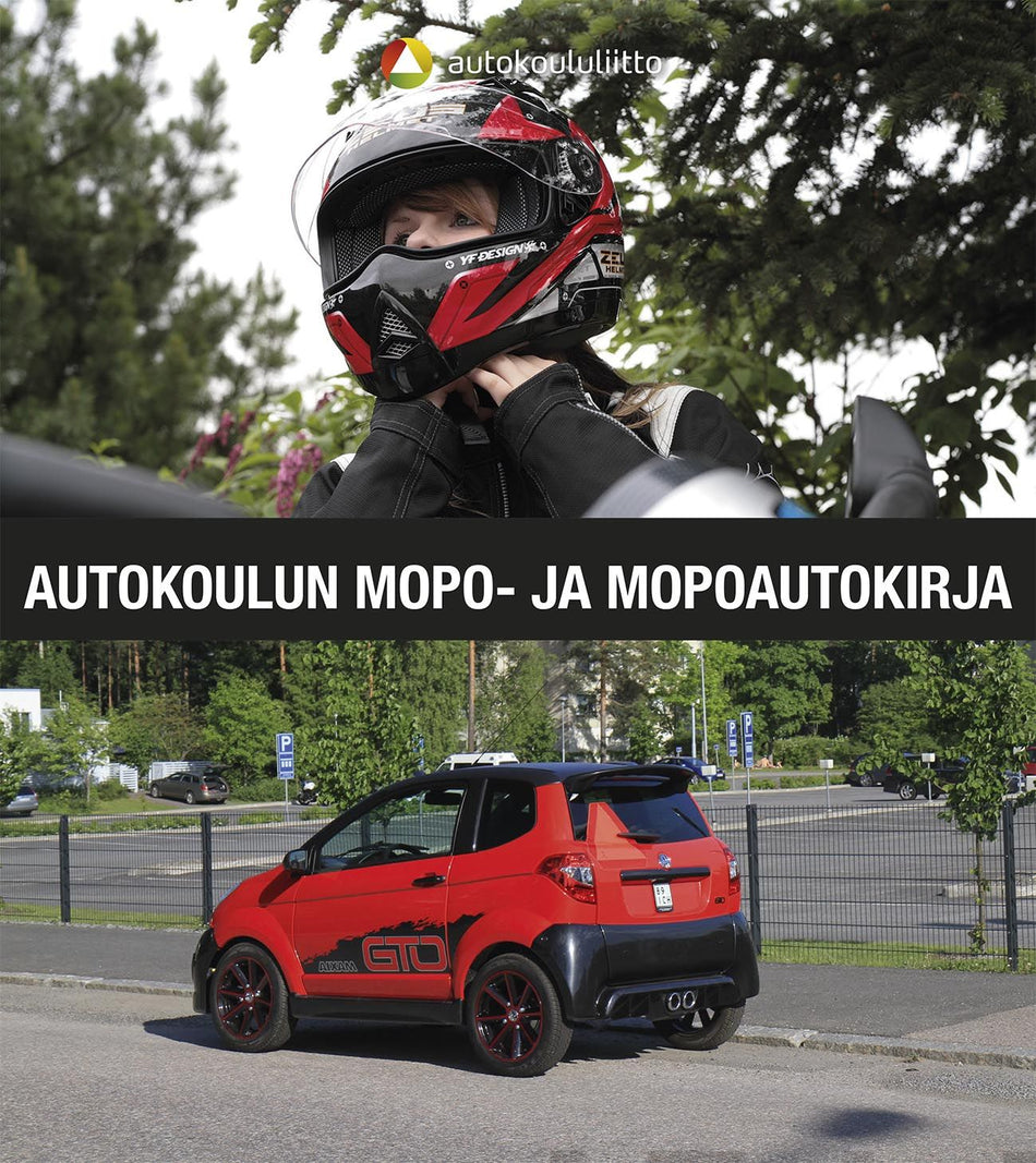 Valokuva kirjasta  Autokoulun mopo- ja mopoautokirja, kuuluu tuoteryhmään Urheilu harrasteet.