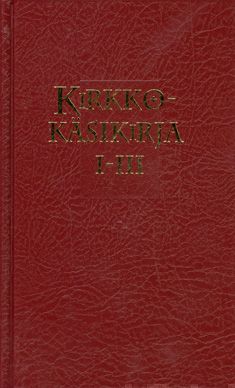 Valokuva kirjasta  Kirkkokäsikirja 1-3 (Jumalanpalvelusten- Evankeliumi- ja Kirkollisten toimitusten kirja, osa 1), kuuluu tuoteryhmään Uskonto raamatut.