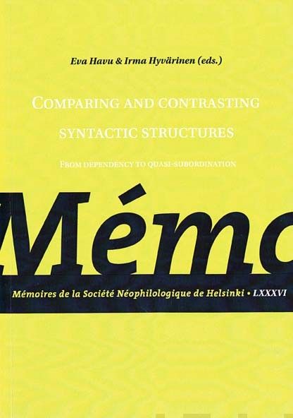 Valokuva kirjasta  Comparing and contrasting syntactic structures., kuuluu tuoteryhmään Muut tietokirjat.