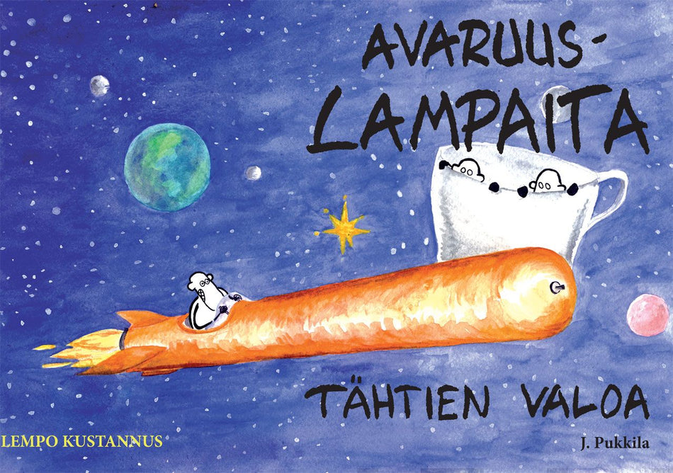 Valokuva kirjasta J. Pukkila Avaruuslampaita - Tähtien valoa, kuuluu tuoteryhmään Sarjakuvat.