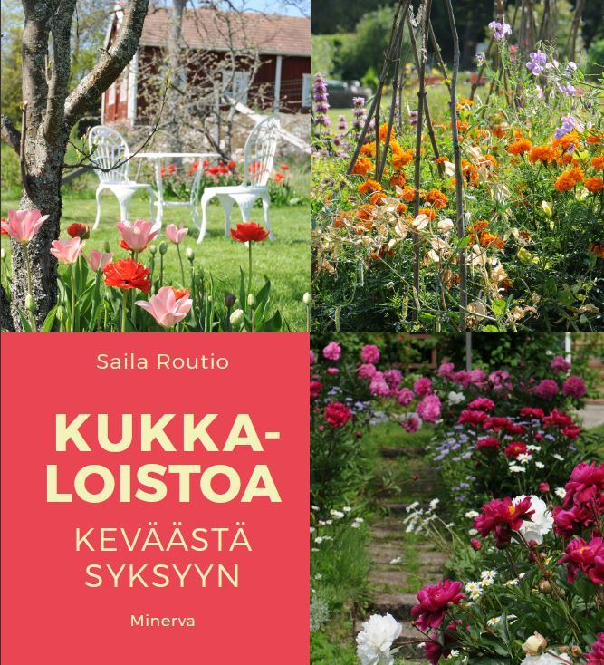 Valokuva kirjasta Saila Routio Kukkaloistoa keväästä syksyyn, kuuluu tuoteryhmään Luonto.