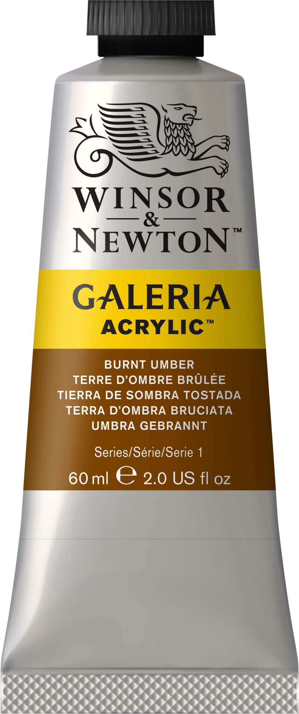 Valokuva tuotteesta Akryyliväri 60ml 076 Burnt umber W&amp;N Galeria, kuuluu tuoteryhmään Taidetarvikkeet.