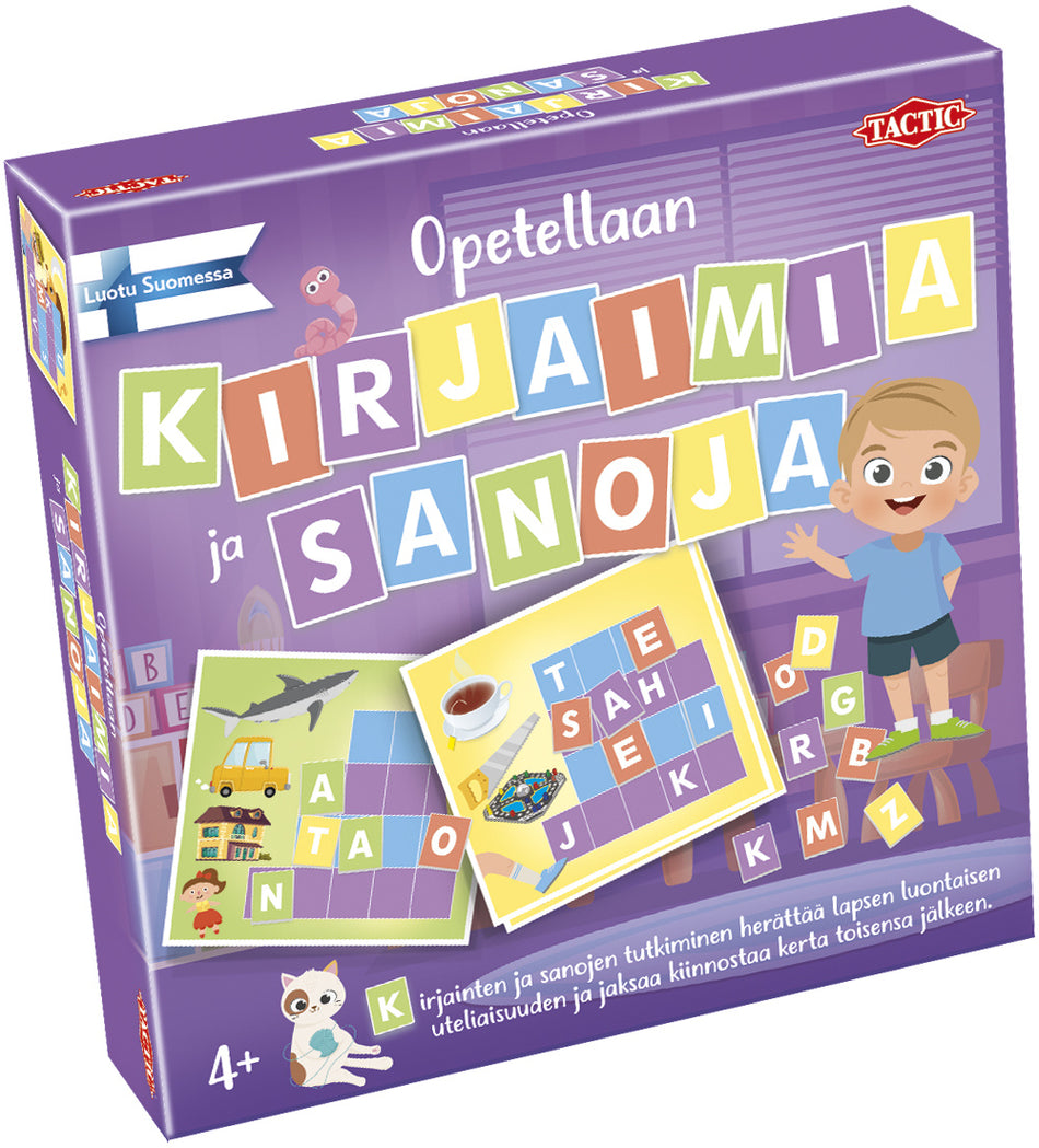 Valokuva tuotteesta Opetellaan kirjaimia ja sanoja, kuuluu tuoteryhmään Lautapelit.