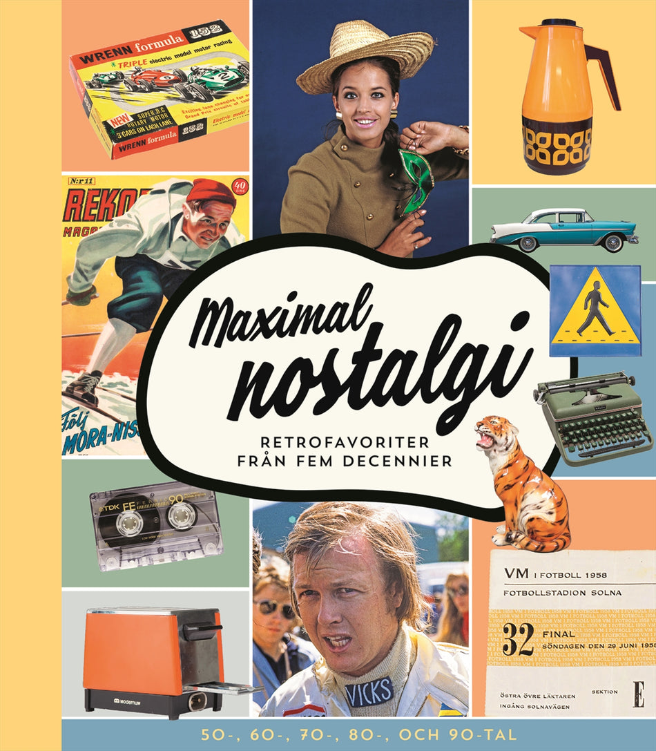 Valokuva kirjasta Martin Borg Maximal nostalgi : retrofavoriter från fem decennier, kuuluu tuoteryhmään Ruots harrasteet taide.
