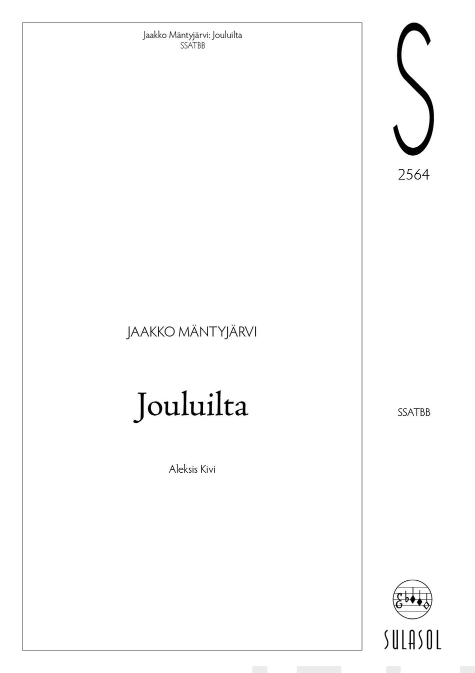 Valokuva kirjasta  Jouluilta, kuuluu tuoteryhmään Musiikki.
