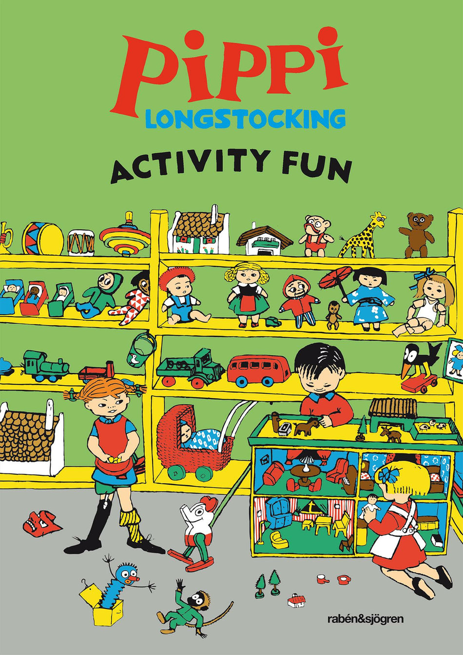 Valokuva kirjasta Astrid Lindgren Pippi Longstocking Activity Fun, kuuluu tuoteryhmään Ruots lapset nuoret ja sarjakuvat.