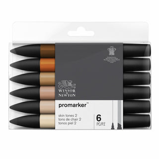 Huopakynä Promarker 6 väriä Skintones 2