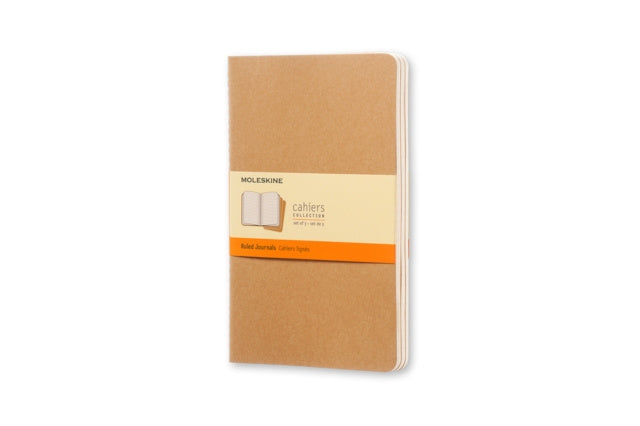 Valokuva kirjasta Moleskine Moleskine Ruled Cahier L - Kraft Cover (3 Set), kuuluu tuoteryhmään Muut ulkomaiset kirjat.