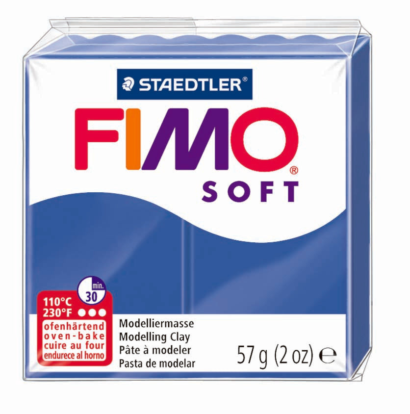 Valokuva tuotteesta Fimo Soft perusväri 33 brilliant blue, kuuluu tuoteryhmään Askartelutarvikkeet.