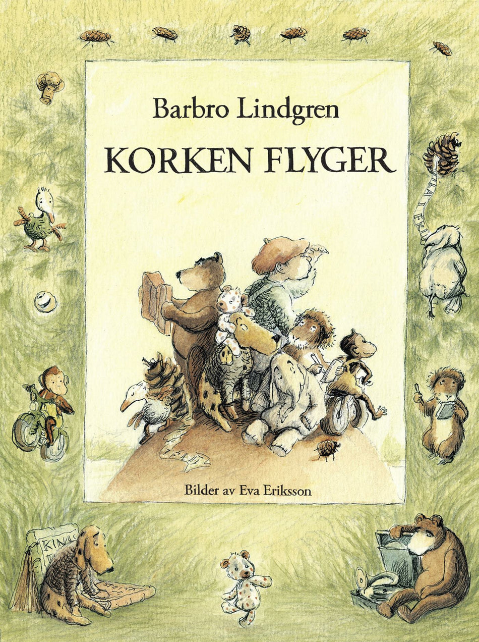 Valokuva kirjasta Barbro Lindgren Korken flyger, kuuluu tuoteryhmään Ruots lapset nuoret ja sarjakuvat.