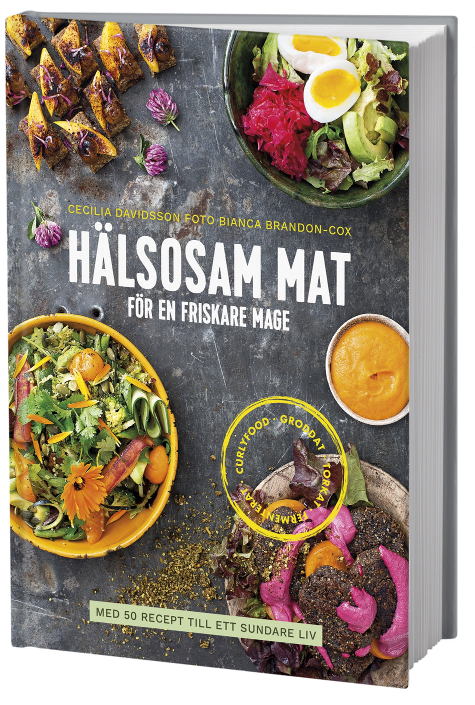 Valokuva kirjasta Cecilia Davidsson Hälsosam mat för en friskare mage : med 50 recept till ett sundare liv, kuuluu tuoteryhmään Ruots harrasteet taide.