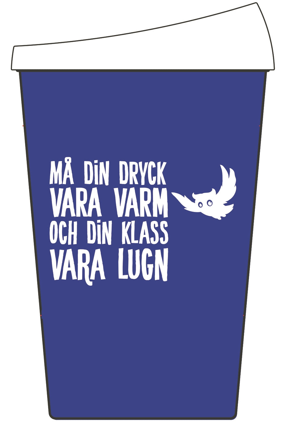 Valokuva kirjasta  Mugg Thermo - Må din dryck vara varm och din klass lugn (blå/vit), kuuluu tuoteryhmään Ruots harrasteet taide.