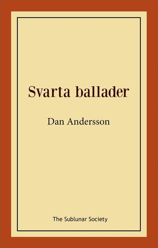 Valokuva kirjasta Dan Andersson Svarta ballader, kuuluu tuoteryhmään Ruots muu tieto.