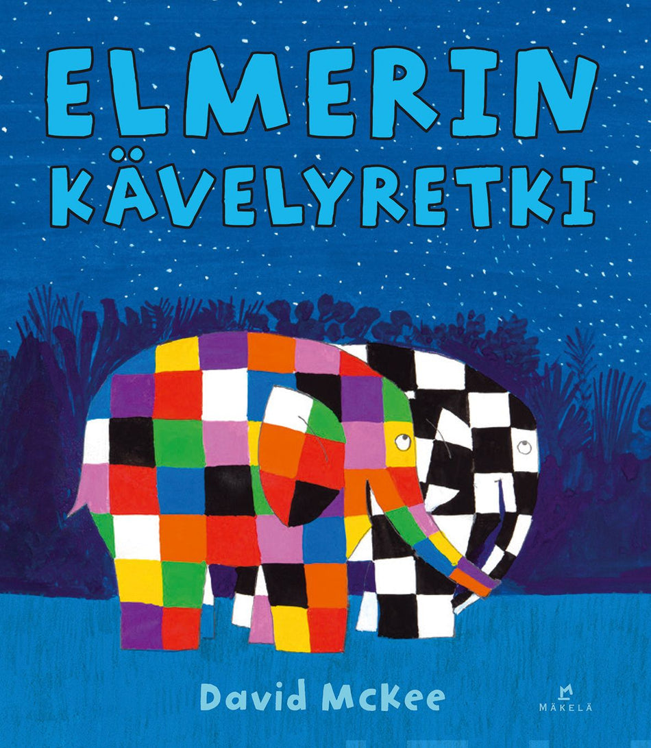 Valokuva kirjasta David McKee Elmerin kävelyretki, kuuluu tuoteryhmään Lasten kuvakirjat.