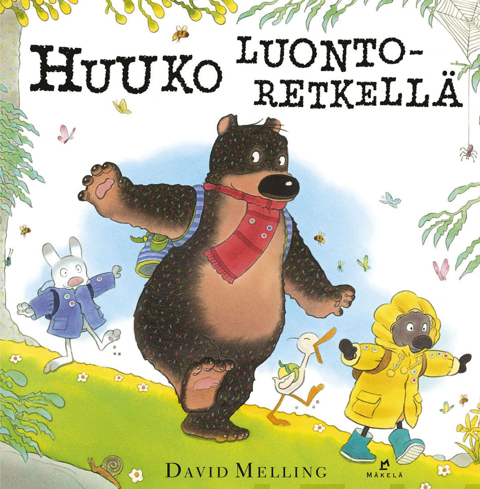 Valokuva kirjasta David Melling Huuko luontoretkellä, kuuluu tuoteryhmään Lasten kuvakirjat.