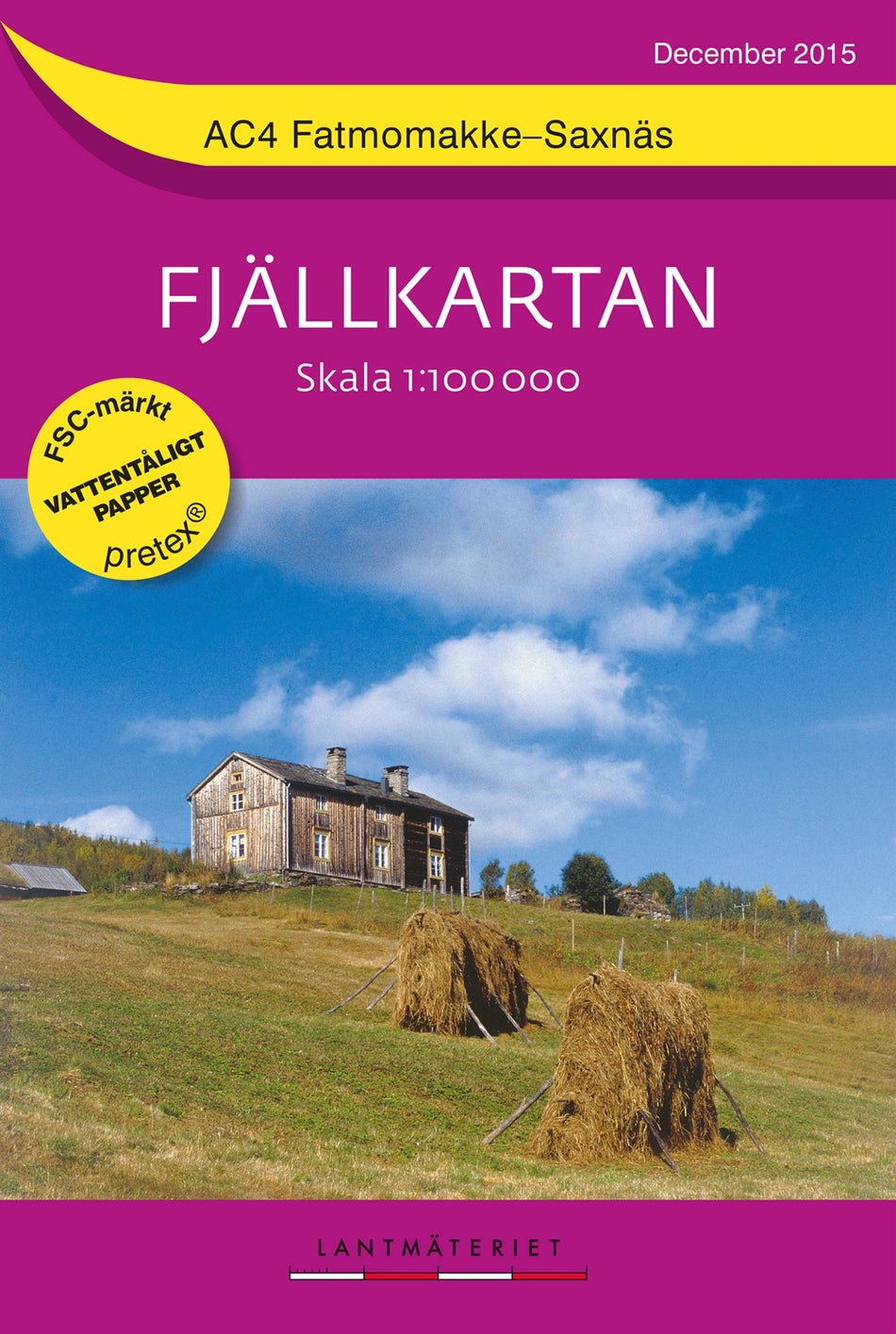 Valokuva kirjasta  AC4 Fatmomakke-Saxnäs Fjällkartan : 1:100000, kuuluu tuoteryhmään Ruots harrasteet taide.