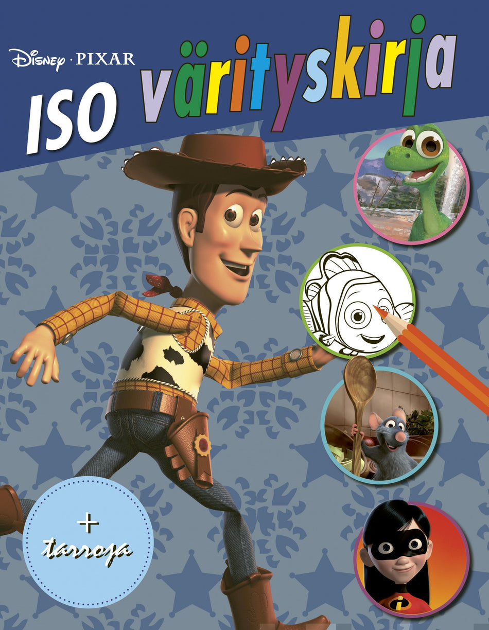 Valokuva kirjasta  Disney Pixar Iso värityskirja, kuuluu tuoteryhmään Väritys-puuhakirjat.