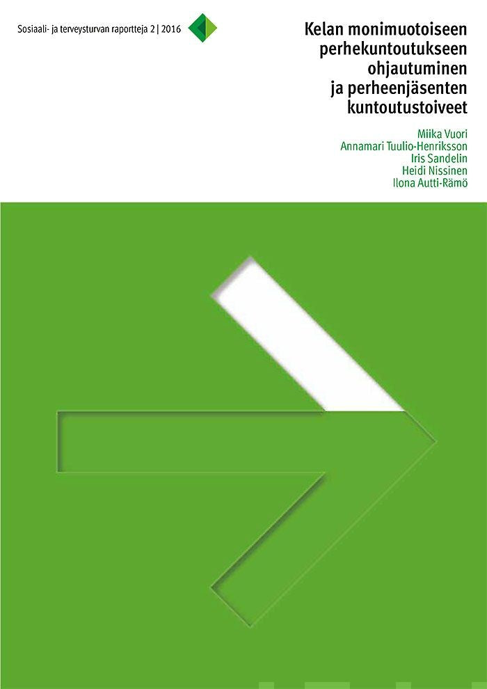 Valokuva kirjasta Miika Vuori / Annamari Tuulio-Henriksson / Iris Sandelin / Heidi Nissinen / Ilona Autti-Rämö Kelan monimuotoiseen perhekuntoutukseen ohjautuminen ja perheenjäsenten kuntoutustoiveet, kuuluu tuoteryhmään Terveys kasvatus.