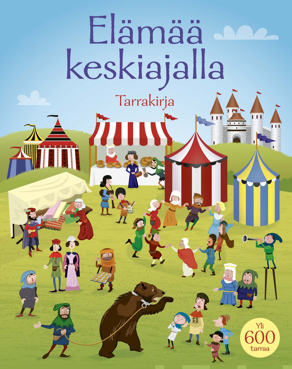 Valokuva kirjasta Fiona Watt Elämää keskiajalla tarrakirja, kuuluu tuoteryhmään Väritys-puuhakirjat.