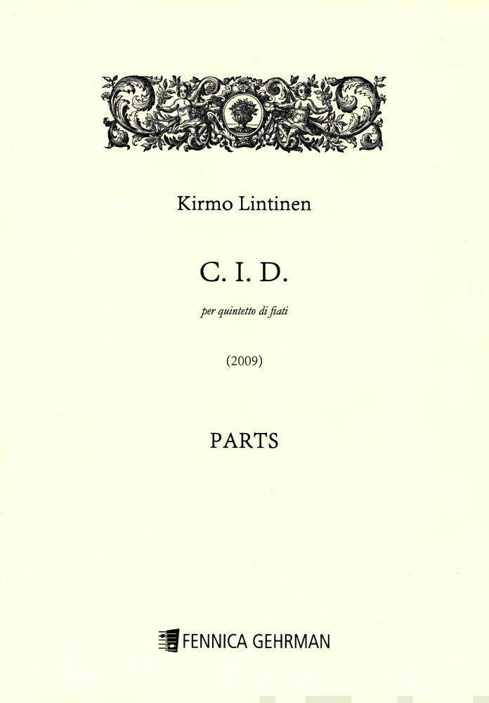 Valokuva kirjasta  C. I. D. for wind quintet, kuuluu tuoteryhmään Musiikki.